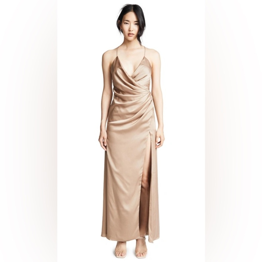 NWT FAME & PARTNERS Zarita Maxi Dress Dark Tan Size 6